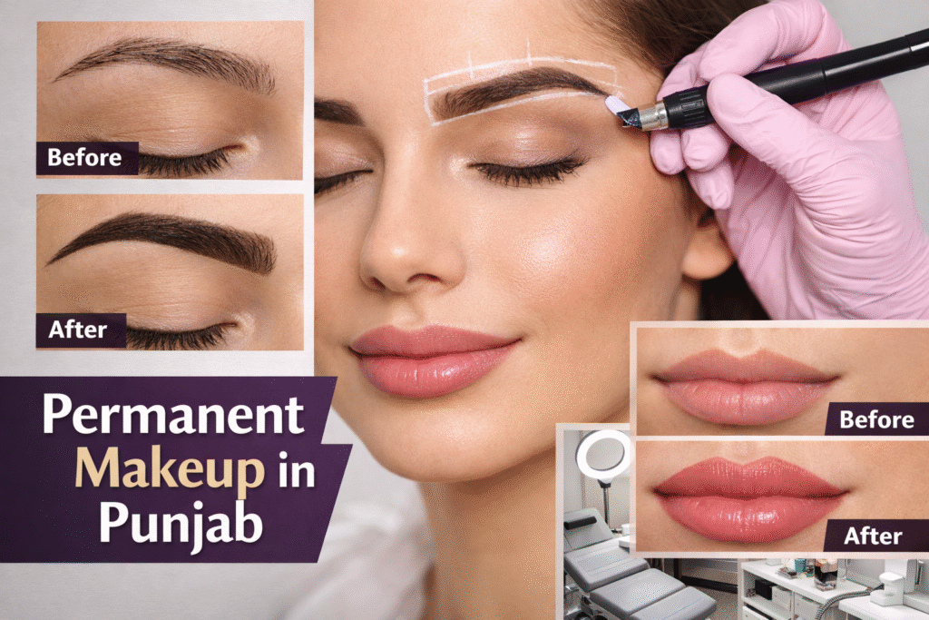 home permanent makeup transformation in punjab